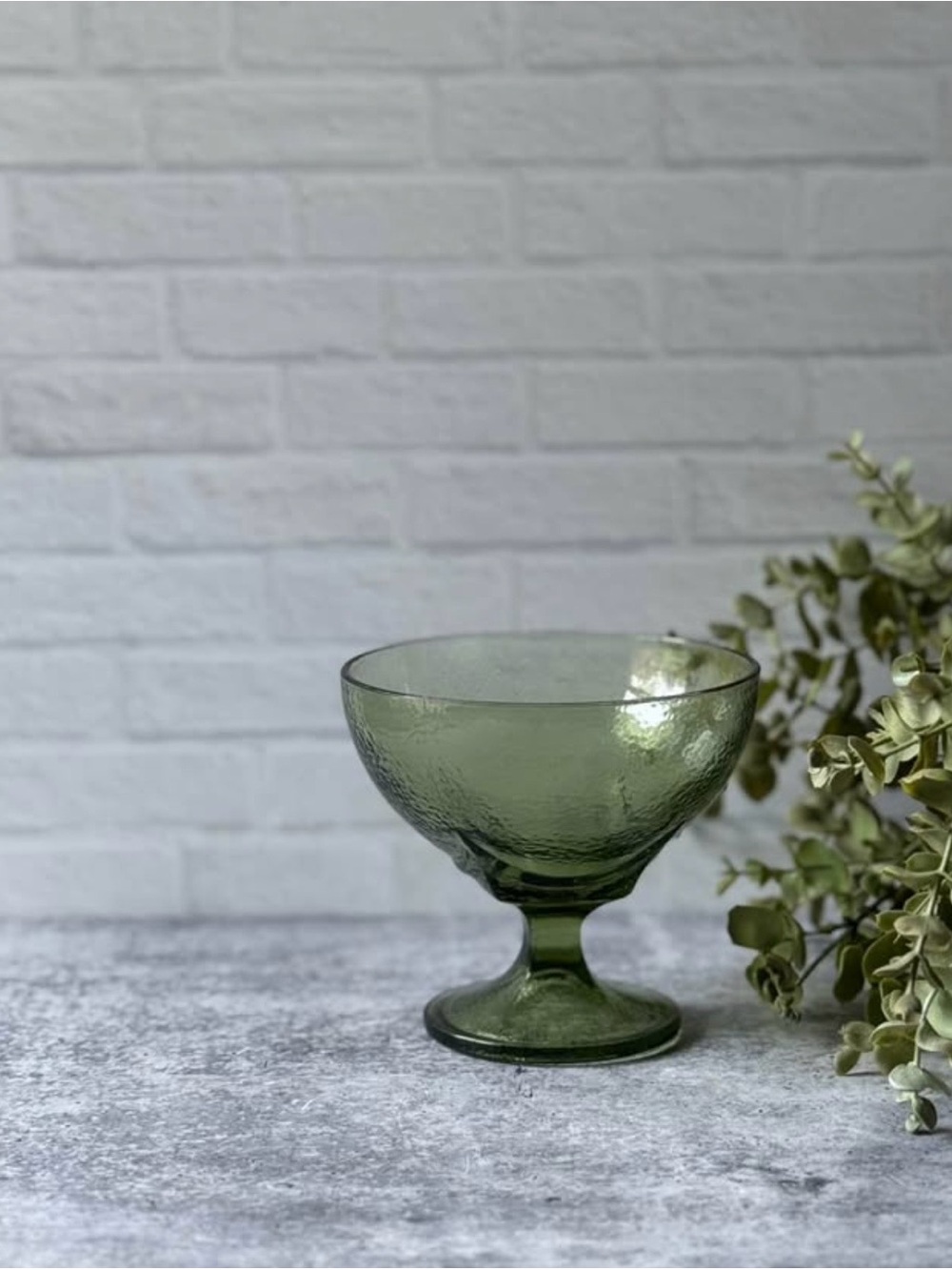 Mid Century Hazel Atlas Vintage Green Glass Pedestal Candy Dish